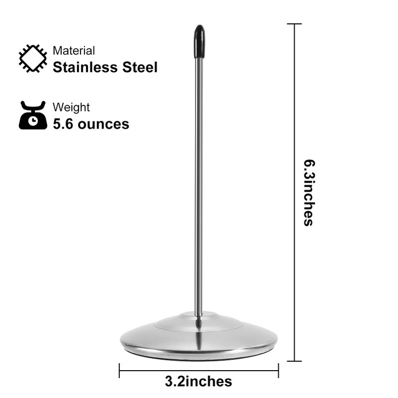 LIFSOBEUT 2PCS Bill Fork  Receipt Holder Spike  Stainless Steel Silver Restaurant Receipt Holder  Paper Memo Holder Check Spindle - Image 3